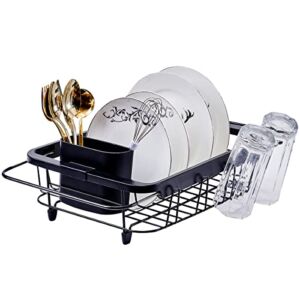 BRWINASLL Dish Rack in Sink Dish Drying Rack Rustproof Expandable Dish Rack Over with Untensil Holder Sink Drying Rack for Kitchen Countertop