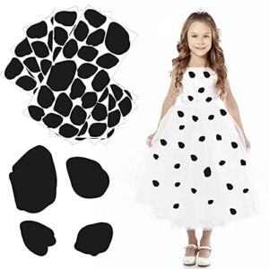 216 Pieces Black Messy Dots Adhesive Circles Black Dot Stickers Self-Adhesive Black Dots Label Assorted Sticky Dots Black Circle Stickers for Halloween Costume DIY Projects Party Supplies Art Craft