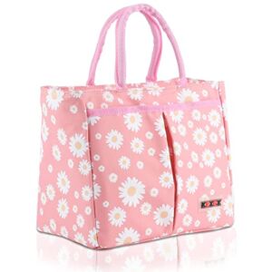 KEXGX Lunch Bag for Women, Insulated Lunch Bag Lunch Box for adults Lunch Box for Women Reusable Thermal Cooler Lunch Box for Work School Picnic Outdoor (BIG, PINK)