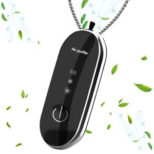 Personal Air Purifier Necklace, Wearable Negative Ionize Air Necklace，Mini Low Noise Ions Generator Air Cleaner , Wearable Home Travel Ionizer for Adults and Kids