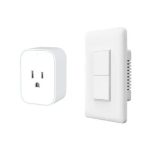 Aqara Smart Plug Plus Smart Light Switch (No Neutral, Double Rocker), with Energy Monitoring, Scheduling and Voice Control, Compatible with Alexa, Google Assistant, IFTTT, and Apple HomeKit