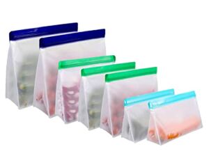 Reusable Food Storage Bags, Colored, 10 pieces