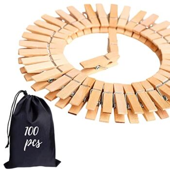 Small Clothespins,Mini Clothes Pins for Photo,100 PCS Small Clothes Pins with Storage Bag,Mini Clothespins for Photos,Crafts,Hanging Clothes,Baby Shower,Display Artwork | The Storepaperoomates Retail Market - Fast Affordable Shopping