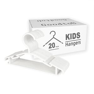 Kids Hangers Toddler Hangers Childrens Hangers Kids Coat Hangers White Kid Hangers Plastic Baby Hangers Bulk(20 Pack)
