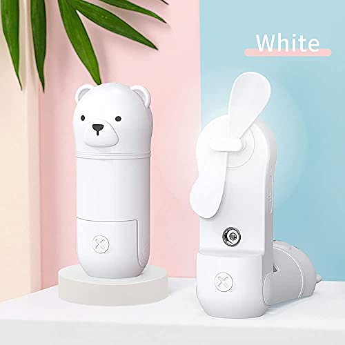 Yafei handheld mini fan, 3-speed adjustable small fan, portable USB rechargeable small pocket fan, humidification fan, perfect sports fan for indoor and outdoor activities, desk, subway, travel, picnic, hiking (White) | The Storepaperoomates Retail Market - Fast Affordable Shopping
