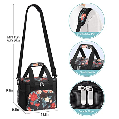 Large Lunch Bags for Women/Men 15L (24-Can), Kaome Insulated Lunch Box 100% Leakproof Cooler Bag for Office Work School Picnic Beach, with Adjustable Shoulder Strap-Floral | The Storepaperoomates Retail Market - Fast Affordable Shopping