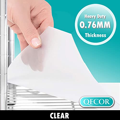 QECOR (Clear, 48 x 18 x 5) Heavy Duty Premium 0.76mm Wire Shelf Liners Set, Waterproof for Metal Rack Protector, Kitchen, Garage, Nonslip Mats for Tier Shelving Unit | The Storepaperoomates Retail Market - Fast Affordable Shopping