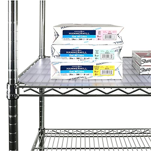 QECOR (Clear, 48 x 18 x 5) Heavy Duty Premium 0.76mm Wire Shelf Liners Set, Waterproof for Metal Rack Protector, Kitchen, Garage, Nonslip Mats for Tier Shelving Unit | The Storepaperoomates Retail Market - Fast Affordable Shopping