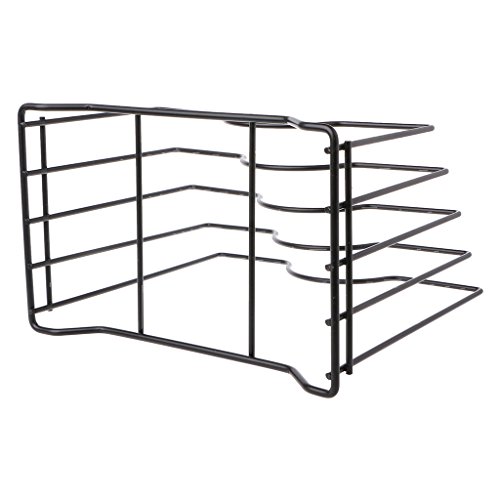 HELYZQ Iron Pot Lid Shelf Holder Kitchen Bakeware Organizer Pan Cover Rack Stand | The Storepaperoomates Retail Market - Fast Affordable Shopping