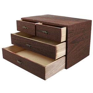 Veemoon Desk Organizer Wooden Storage Box Drawer Storage Organizer for Home Office