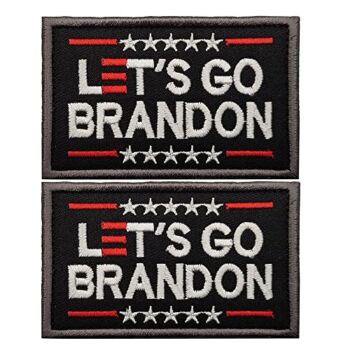 2PC Lets Go Branson Patch – Funny Military Morale Embroidered Patch Hook and Loop Backing Blue Background, Black | The Storepaperoomates Retail Market - Fast Affordable Shopping