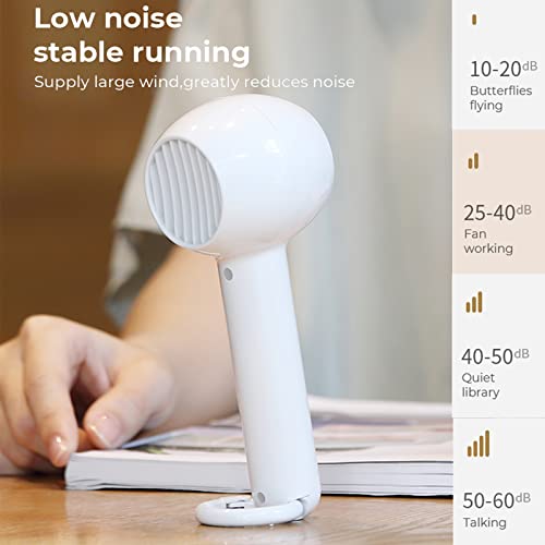 Small Handheld Fan, Portable Mini Electric Fan, Lightweight Battery Operated Personal Fan, USB Rechargeable, 2 Speed Adjustable Strong Wind, Hidden Blades, Flexible Buckle, for Home Office Outdoor | The Storepaperoomates Retail Market - Fast Affordable Shopping