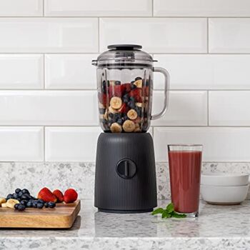 IRIS USA 3-Speed High-Power Professional-grade Countertop & Kitchen Blender – 50 oz Tritan™ Jar, Titanium-Coated Stainless Steel -Blades, Charcoal Black -for Smoothies, Frozen Drinks, Protein Shakes (Renewed) | The Storepaperoomates Retail Market - Fast Affordable Shopping