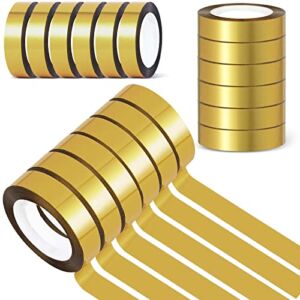 HFKPJRT Gold Metallic Tape – 6 Rolls Gold Washi Tape for Walls DIY Graphic Art Tape Gold Mirror Electrical Tape Gold Wrapping Tape for Crafts Decoration, Wall Decor (1/2 Inch x 165 Yards)