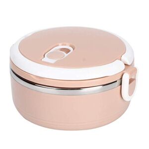 Bento Lunch Box, Keep Food Fresh Containers 304 Steel Box for Kids Adults School Pink