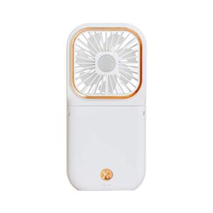 New 2021 Upgrade Handheld Fan Small Personal Fan with 3 Speeds Neck Rechargeable Portable Fan Powerful Mini USB Outdoor Fan Quiet Small Desk Fan Free Angle Good for Travel Home Office School – White