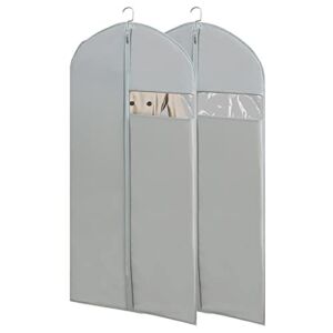 Garment Bags for Travel, 50” Garment Bags for Hanging Clothes, Suit bag (Set of 2, 23.3” X 50” )