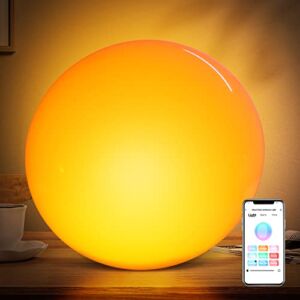 Dekala Smart Table Lamp Work with Alexa Google Night Light Dimmable RGB Cool Bedside Lamps Led Nursery Night Lights for Kids Adults 9 Gradient Ideal for Gift