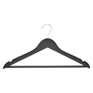 Amazon Basics Wood Suit Clothes Hangers – Black, 20-Pack