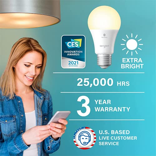 Sengled Alexa Light Bulbs, 100W Equivalent Smart Light Bulbs Bluetooth Mesh 1500 LM, Smart Bulbs That Work with Alexa Only, Dimmable LED Bulbs A19 2700K Extra Bright, No Hub Required, 4 Pack | The Storepaperoomates Retail Market - Fast Affordable Shopping