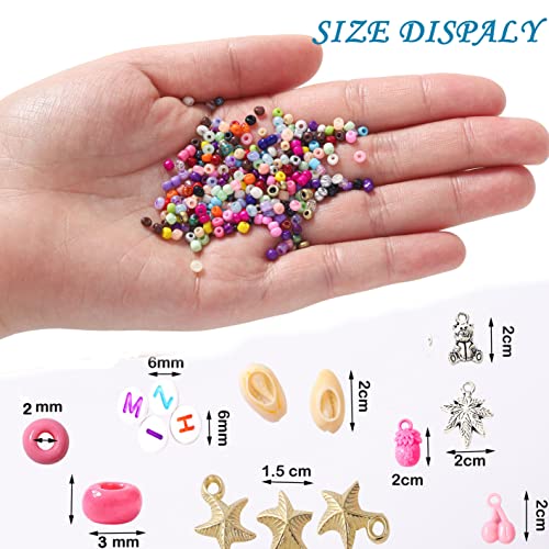 YITOHOP 18800+ pcs 3mm 8/0 48 Colors Glass Seed Beads,Waist Beads Kit,Small Beads Jewelry Making Kits for Girl Age 6 to 9 Year Old Gift DIY Bracelet Necklaces | The Storepaperoomates Retail Market - Fast Affordable Shopping