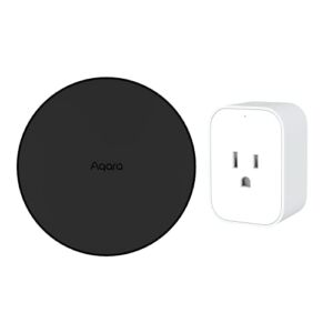 Aqara Smart Plug Plus Aqara Hub M2, Zigbee, with Energy Monitoring, Overload Protection, Scheduling and Voice Control, Compatible with Alexa, Google Assistant, IFTTT, and Apple HomeKit Compatible
