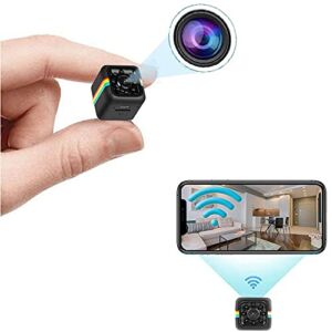 Mini Hidden WiFi Wireless Camera Nanny Cam,Tony Spy 1080P Camera Home Security Camera,Night Vision Indoor/Outdoor Small Camera Record Dog Pet Camera for Mobile Phone Applications in Real Time