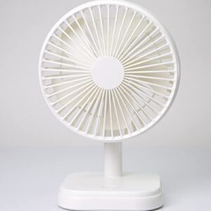 Aimjerry Usb Small Desk Fan with 3 Speeds 270° Adjustment for Better Cooling ,Mini Personal Air Circulator Fan for Desktop Table Office (white)