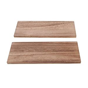 BWWNBY 2pcs Wooden Shelf Board Wall Mounting, Solid Oak Shelf Floating Shelf, Untreated Warp-Resistant Wood, Strips Edge-Laminated Oak Board (Size:16x6x0.6inch)