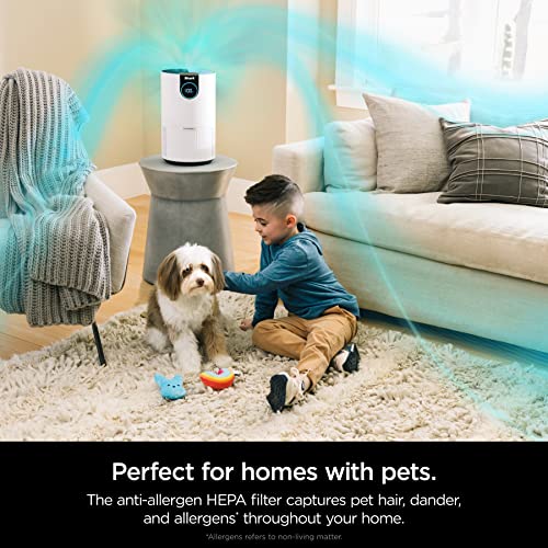 Shark HP102 Air Purifier with True HEPA, Microban Antimicrobial Protection, Cleans up to 500 Sq. Ft, Captures 99.98% of particles, dust, allergens, viruses, smoke, 0.1–0.2 microns, Odor Lock, White | The Storepaperoomates Retail Market - Fast Affordable Shopping