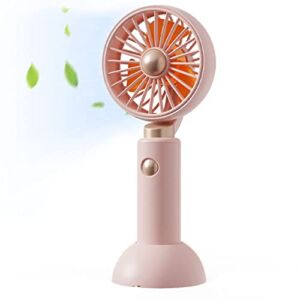 iDEART Portable Handheld Fan, Battery Operated Rechargeable Personal Fan, 3 Speed Personal Desk Table Fan with Base, for Outdoor Activities, Summer Gift for Men Women