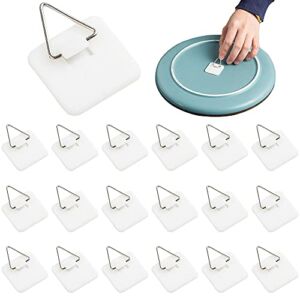 40 Pieces Invisible Adhesive Plate Hanger Vertical Plate Holders for The Wall Hooks Decorative Plates Wall Holders for Display 1.25 Inch