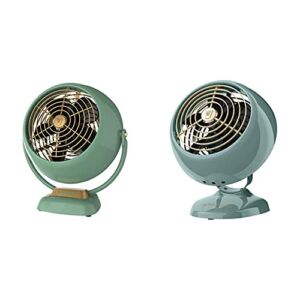 Vornado VFAN Jr. Vintage Air Circulator Fan, Green & VFAN Mini Classic Personal Vintage Air Circulator Fan, Green