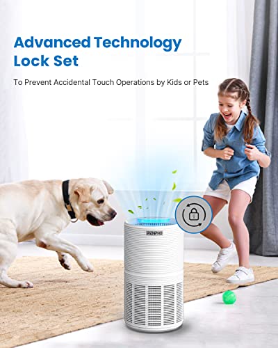 RENPHO Air Purifier for Home with 2 Pack Replacement Filter for Moist Conditions, True HEPA Air Filter Cleaner Intercepts Dust, Smoke, Smell, For room up to 240ft² (22m²), Quiet 26dB, RP-AP088-F2, 2 P | The Storepaperoomates Retail Market - Fast Affordable Shopping