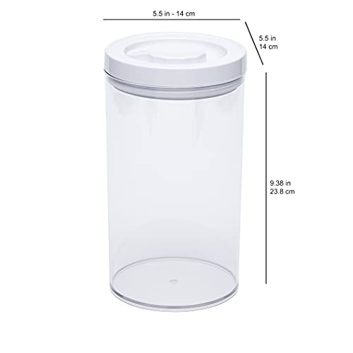 Amazon Basics 5-Piece Round Airtight Food Storage Containers for Kitchen Pantry Organization, BPA Free Plastic | The Storepaperoomates Retail Market - Fast Affordable Shopping