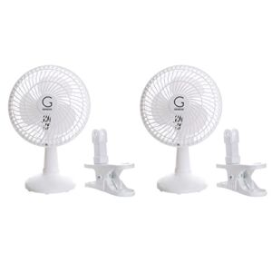 Genesis 6-Inch Clip Convertible Table-Top & Clip Fan Two Quiet Speeds – Ideal For The Home, Office, Dorm, More White (A1CLIPFANWHITE)