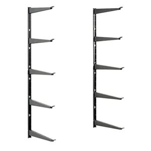 Heavy Duty Wood and Lumber Storage Rack, Holds Up To 800 lbs – Easy to Install Mounted Rack With Steel Construction for Indoor & Outdoor Storage Solution For Garage, Basement & Pantry by Delta Cycle