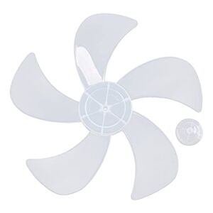 Aislor Universal Fan Blade, 12/14 in with Nut Cover, Household Standing Fan Blade Fan Replacement Part White 14 Inch