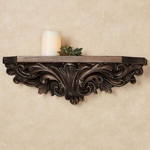 Touch of Class Astrella Bronze Gold Wall Shelf – Baroque Style Decor – Ornate Decorative Shelves for Bedroom, Living Room, Hallway, Entryway
