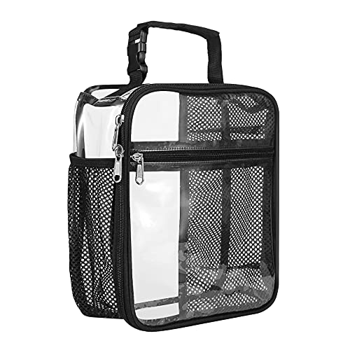 Oraben Stadium Approved Clear Lunch Bag for Work , See Through Plastic Lunch Box Reusable Small Lunchbox for Men and Women Children (Black) | The Storepaperoomates Retail Market - Fast Affordable Shopping