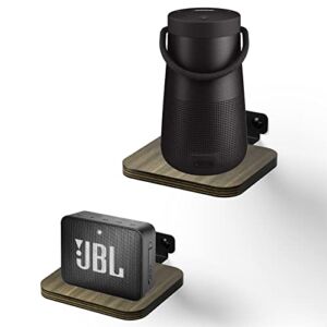 Speaker Shelf Wall Mount Stand for JBL Flip 6, Flip 5, Flip 4, Clip 4, Clip 3, Go 3, Go 2, for Bose SoundLink Color II, Revolve Series II, Speaker Shelf for JBL, Bose Space-Saving Mount (Pack of 2)