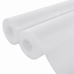 CYEAH 2 Pack Plastic Cabinet Shelf Liner, 12 Inch X 20 FT Non Slip Clear Shelf Liner, Waterproof Kitchen Drawer Shelf Paper, Non-Adhesive Shelf Liners for Kitchen Cabinets, Cupboard, Shoe Rack
