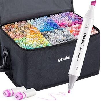 Ohuhu Alcohol Markers 320 Colors – Chisel & Fine Double Tipped Art Markers for Kids Artists Adults Coloring Drawing Sketching Illustration – 1 Alcohol-based Blender – The Largest Set of Oahu Series | The Storepaperoomates Retail Market - Fast Affordable Shopping