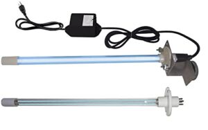 120V UV Lamp for HVAC Coil Systems (up to 5 tons) with Two (2) 14″ 14W Ultraviolet Bulbs (One Spare Bulb Included)
