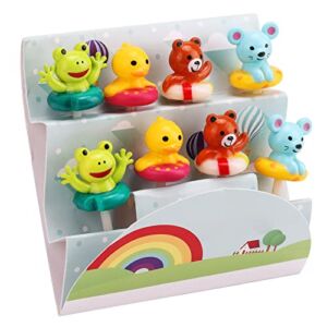 3D Animal Food Picks for Kids, Cute Reusable Fruit Food Toothpicks for Toddler Bento Lunch Box, 8 Packs