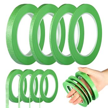 4 Rolls Pinstripe Tape, Masking Tape in 1/16, 1/8, 1/4 and 1/2 Inch Wide x 52 Yard Long, Painters Automotive Masking Tape for DIY Car Auto Paint Art (Green) | The Storepaperoomates Retail Market - Fast Affordable Shopping
