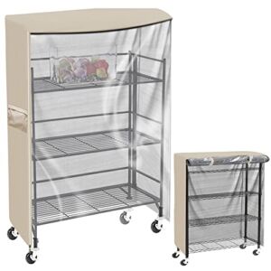 MOLLYAIR Shelving Cover Wire Rack Cover For Sundries, Shelf Cover (36x18x72″)