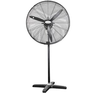 Industrial Pedestal Fans, Commercial Oscillating Fan Made by Heavy Duty Metal Structure and Blade, Adjust Height, 3- Speed Control Suitable to Warehouse, Shop, Garage, and Workspace. (26”)
