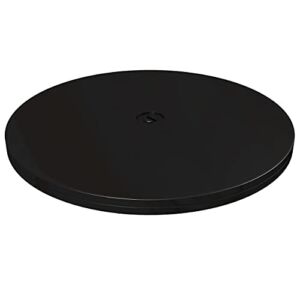 TROOPS BBQ 9” Lazy Susan Turntable Organizer for Table, Kitchen Countertop, Pantry, Cabinet, Spices, Makeup, TV, Rotating Swivel Base Black Acrylic Plates, 50-lb Load Capacity, 1-Pack