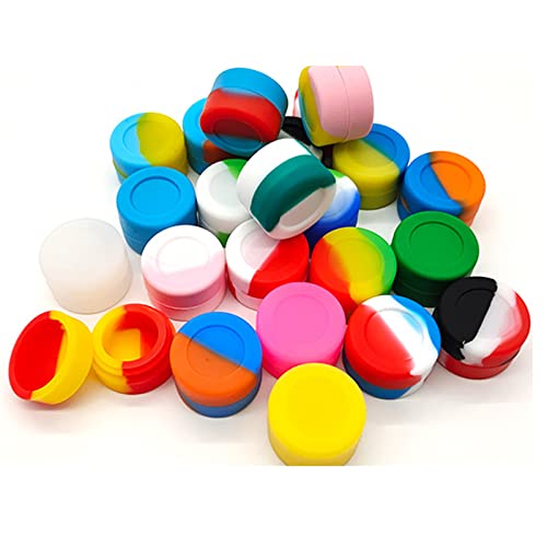 Bangogo 3ML Silicone Containers 80pcs Non-Stick Wax Containers Kitchen Oil Wax Concentrate Jars Multi Use Storage Jar Different Color | The Storepaperoomates Retail Market - Fast Affordable Shopping